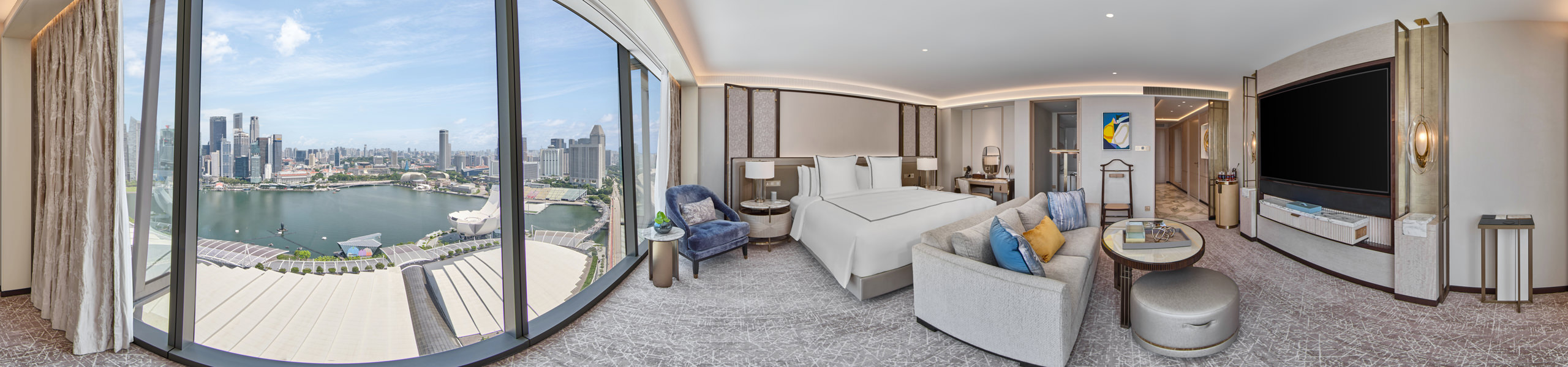 Luxury hotel room virtual tour